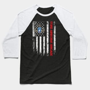 173rd Airborne Brigade American Flag - Gift for Veterans Day 4th of July or Patriotic Memorial Day Baseball T-Shirt